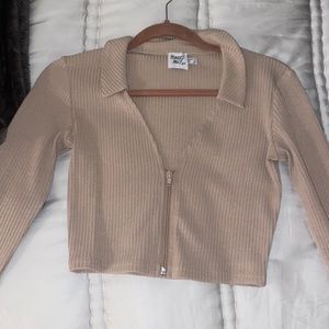 Princess Polly zip collared shirt